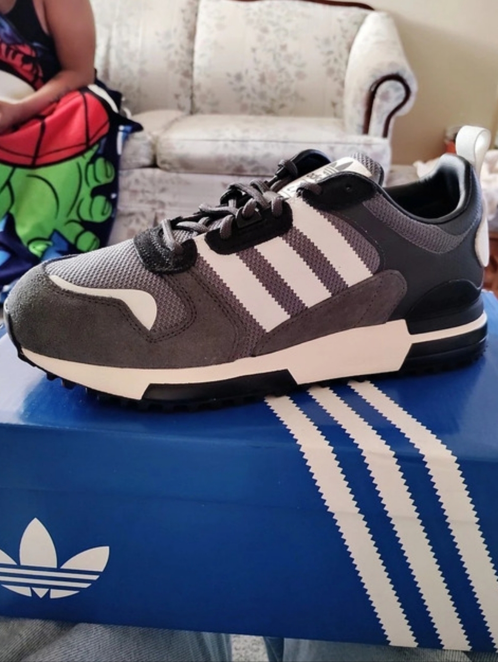adidas ZX 700 HD Men's Sneakers Gray & Black US 8 Mens Or a 9.5 In Woman's